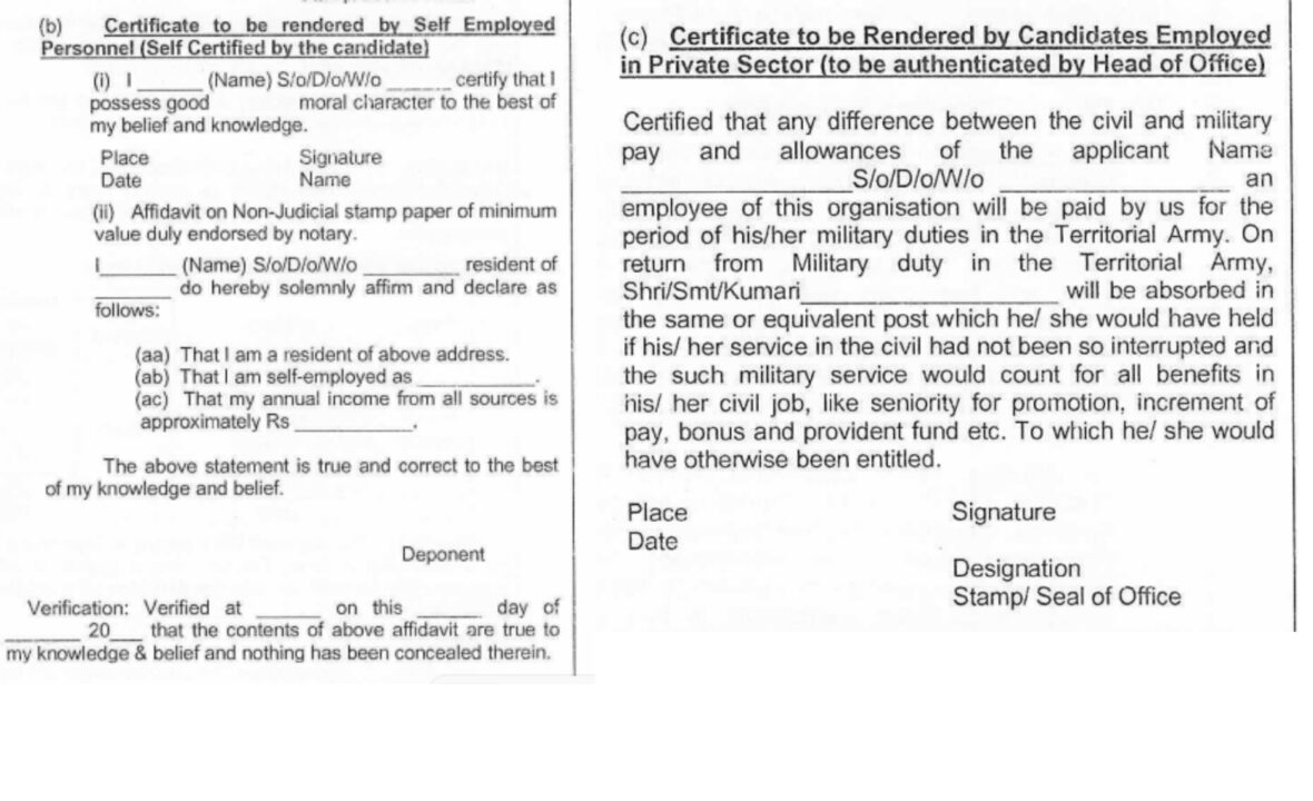 Territorial Army Officer Recruitment 2025