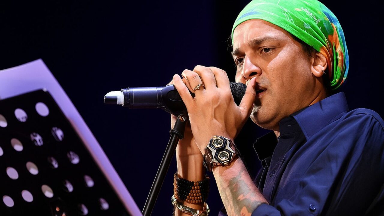 Ya Ali singer from Ganster, Zubeen Garg performing live on stage.