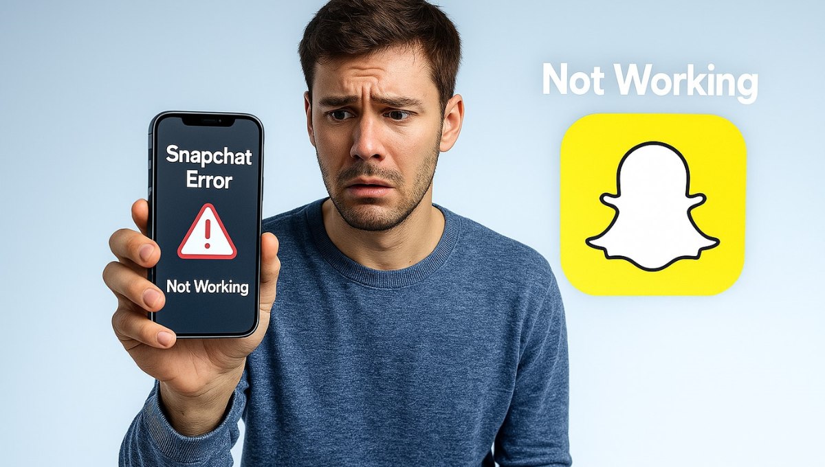 Snapchat Outage 2025: Snapchat app showing error message during global outage on October 20, 2025.