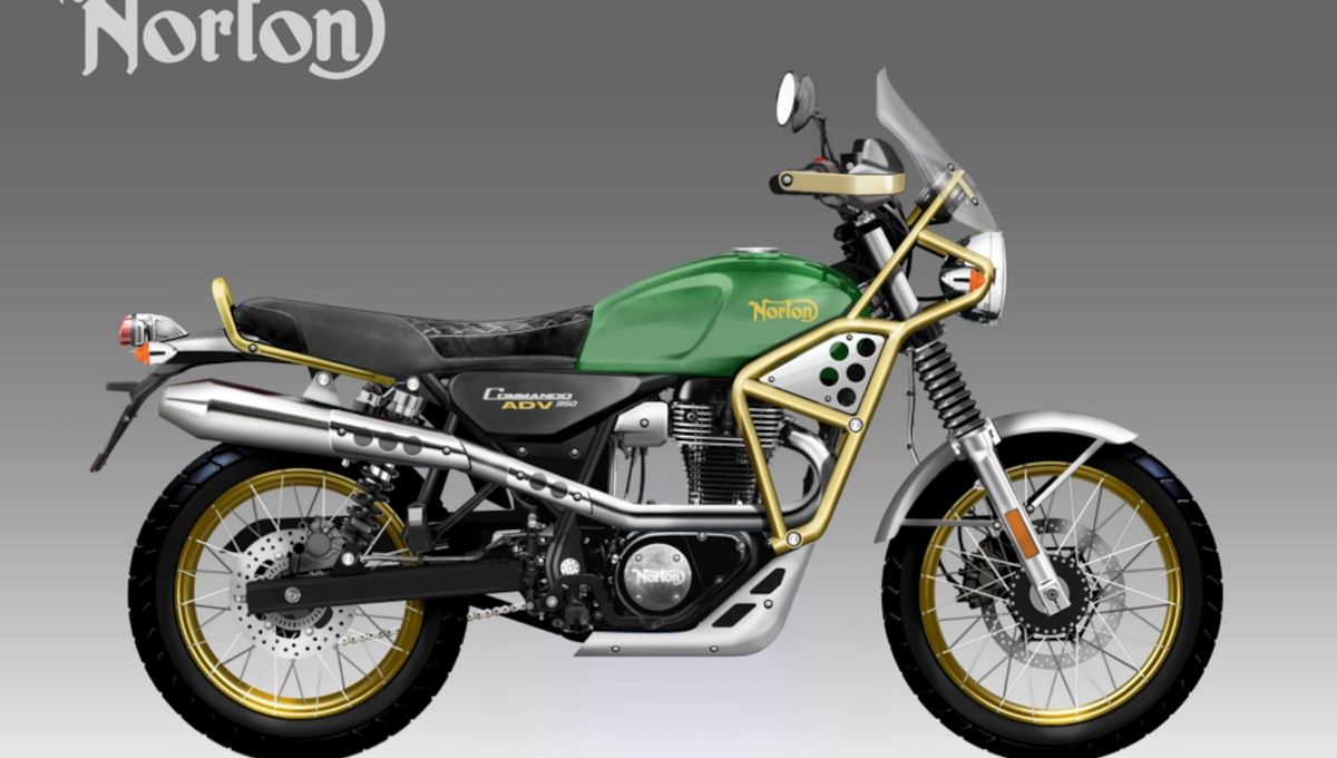 TVS Norton Combat Cruiser motorcycle with classic British design and twin-cylinder engine, expected to launch in India as Royal Enfield rival