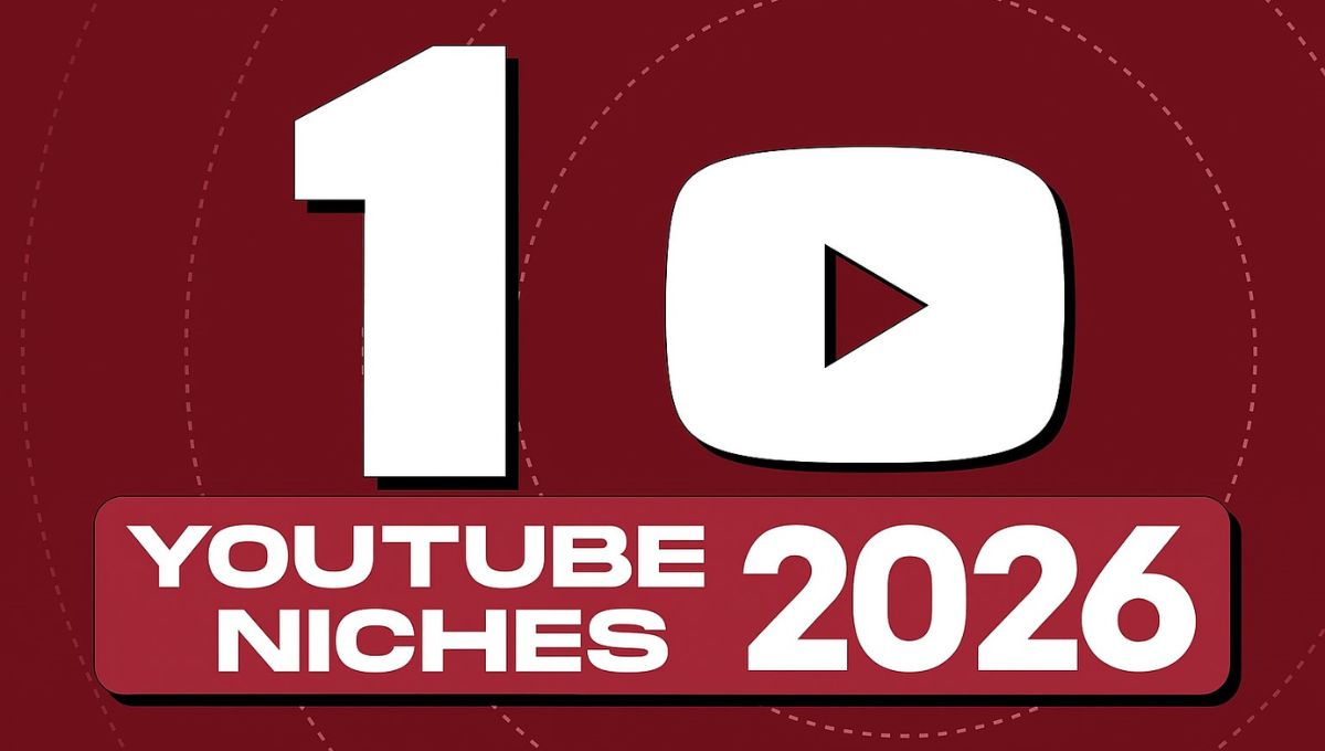Creator planning Top 10 YouTube Niches 2026 for high growth, trending topics, and monetization ideas
